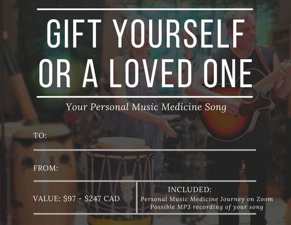 Gift Certificate: Your Personal Music Medicine Song with Sacred Fire