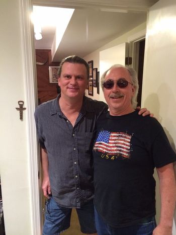 MM in studio with Steve Stone, lead guitarist for the Atlanta Rhythm Section
