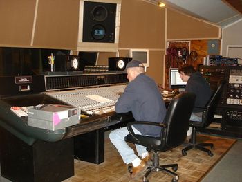 Nashville producer Jackie Cook and Recording Engineer Kyle Hershman at Studio 19 on Music Row
