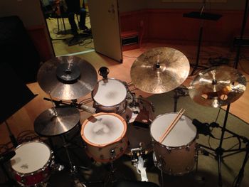 Remo heads, Innovative sticks, and Amedia cymbals. Happy Olman!
