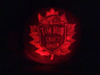Halloween pumpkin carved by some very enthusiastic fans
