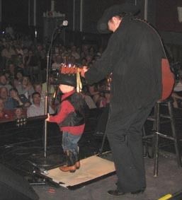 Special guests: a young fan having a stomp
