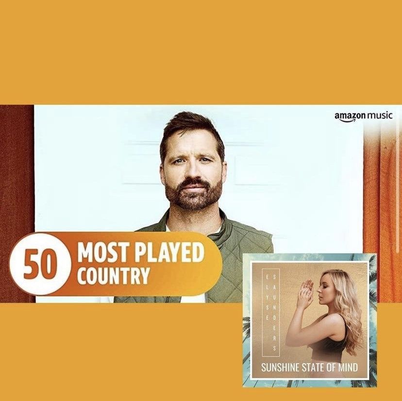 ["Sunshine State of Mind" made Amazon Music's Top 50 Most Played Country with half a million streams]