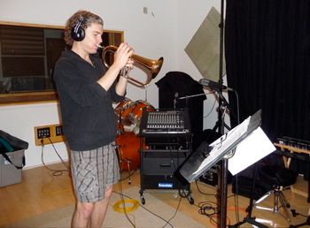 Max Ribner recording flugal horn
