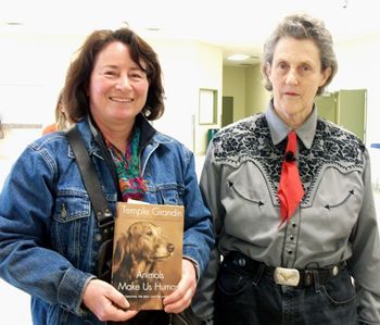 Temple Grandin signed her book Animals Make Us Human in Stratford April 17, 2011
