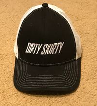 Dirty Skirty logo hat + Download card