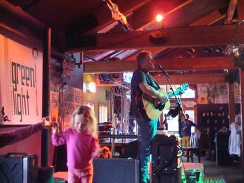 Playing to a young fan at The Green Light, Keystone, Colorado
