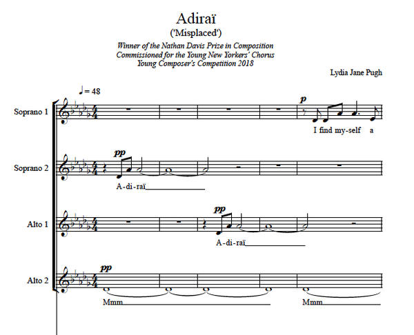 Adiraï (Misplaced) - Double Choir
