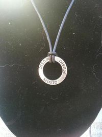 Necklace (black leather look cord)