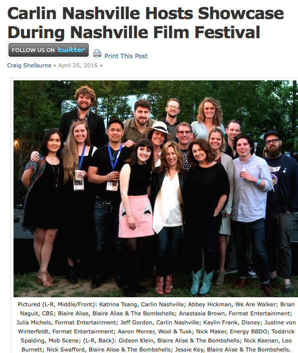 Blaire Alise & The Bombshells at the Nashville Film Festival 4/16