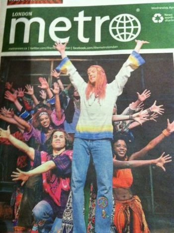 Cast of Hair on cover on London Metro!
