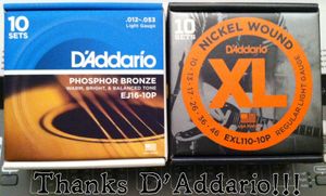 I've been using D'Addario strings for years! Always the best!!