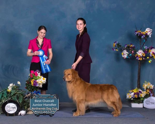Congratulations to Sarah and Baloo!  Best Overall Junior Handler with her good pal Baloo! March 2018 
