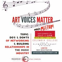 Art Voices Matter Music Meetup: Do's & Don'ts of Networking in the Music Industry