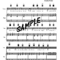 Piano/Vocal/Guitar Sheet Music by Brandon Walker