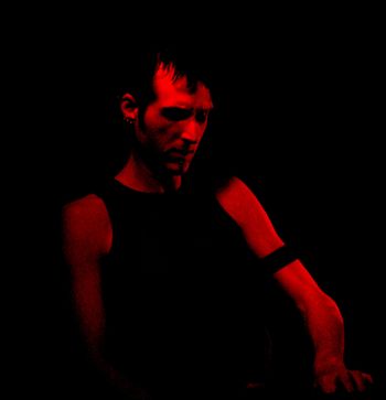 Matthew Fink on stage at Zeplins, Pretoria, South Africa 2002
