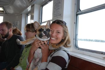 Nicole and Wailer on a ferry trip
