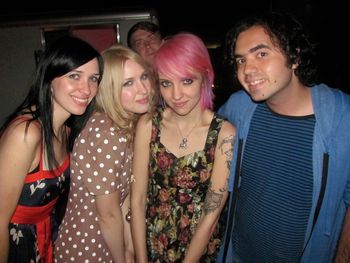 Me with the incredible DuPree sisters of Eisley.

