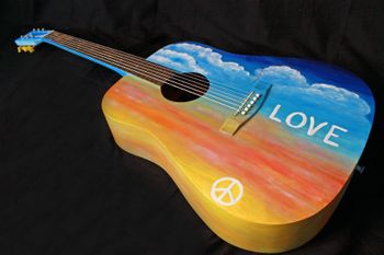 A guitar I painted and used as a photo prop.
