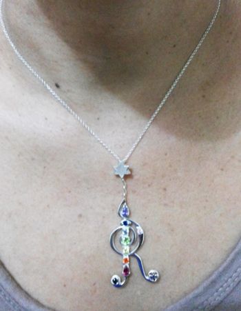 Close up SRG Chakra Pendant & Chain
