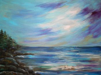 "Sanctuary (Lake Superior)" 16'' x 20'' Acrylic on Canvas Sold (Prints Available)
