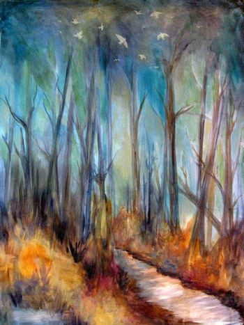 "A Walk in the Woods" 24'' x 36'' Acrylic on canvas Sold
