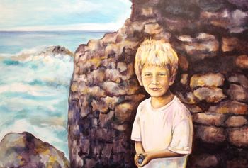 "Portrait of a Boy" for Victoria 24'' x 36'' Acrylic on canvas Sold
