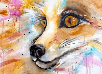"Fox" 36" x 48" Acrylic on canvas Sold
