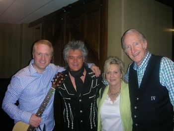 With Marty Stuart, Connie Smith and George Hamilton IV backstage at the Grand Ole Opry.
