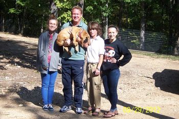 Mayzie and her new family, heading to Kentucky! 9/29/12
