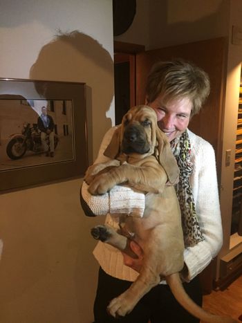 Blue Ribbon with his new grandma, when he made it out to Seattle! 11/8/17
