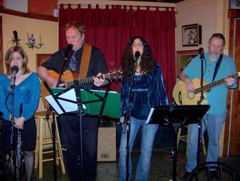 Performing at Barrington Coffee House with Rusty Crowell, Mara Levine and Tom Harwell - March 2011
