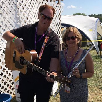 Rusty and Jan preparing to perform at the Philadelphia Folk Festival - August 2016
