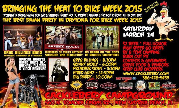 Daytona Bike Week Cackleberry Campground Mar 14 15 7 00pm