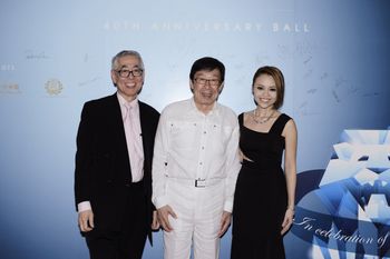 SereneKoong 龚芝怡_Singapore Association of Hong Kong 40th Anniversary SG50 Ball 2015 , with Mr Robert Chua (蔡和平) and popular Hong Kong actor Mr 胡枫
