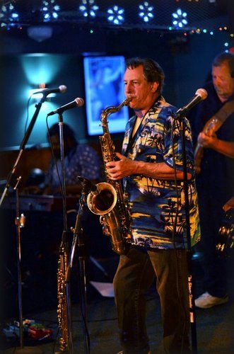 Clay Brown makin' his sax sing at the Boondocks Lounge Mar 24, 2013. Pic by Matt Rounseville.
