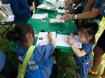 even the youngest girl scouts took part in the day...
