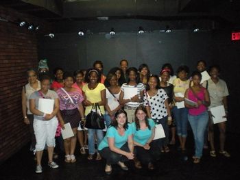Group photo from the Realize Your Beauty Performance and Workshop, with the inspiring students of the Mt. Vernon G.E.M. Program. July 12, 2012; NYC.
