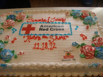 Shop Rite cake donation for Sandy Relief.
