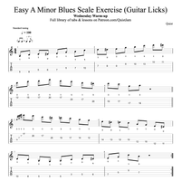 Easy A Minor Blues Scale Exercise (Guitar Licks) // Wednesday Warm-up 🔥 by Quist