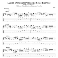 Lydian Dominant Pentatonic Scale Exercise // Wednesday Warm-up 🔥 by Quist
