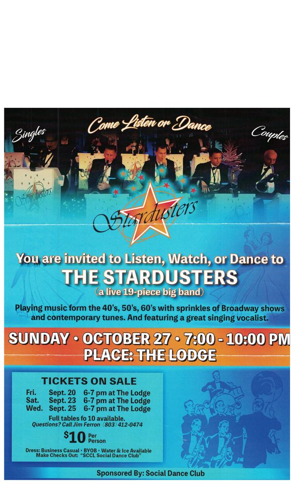 Upcoming StarDusters Dance 
Can't Wait!!