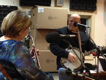 2 banjos, WETS public radio station, Johnson City, TN
