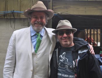 Back stage at MerleFest with Robert Earl Keen and Adam Traum
