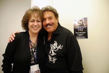 Helene with Tony Orlando. At the 150th Commemoration of the Medal of Honor event.

