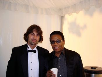 With Herbie Hancock after opening for him at a Jazz Fest in Wolfsburg DE
