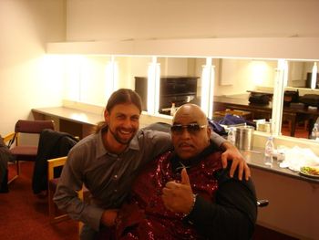Backstage with Solomon Burke after performing with him on Hammond for the first time.  Somewhere in Holland
